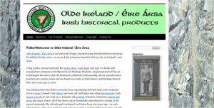 Brochure Websites - PMR Web Marketing - Olde Ireland Website - Historical products - Website Design Galway Ireland 